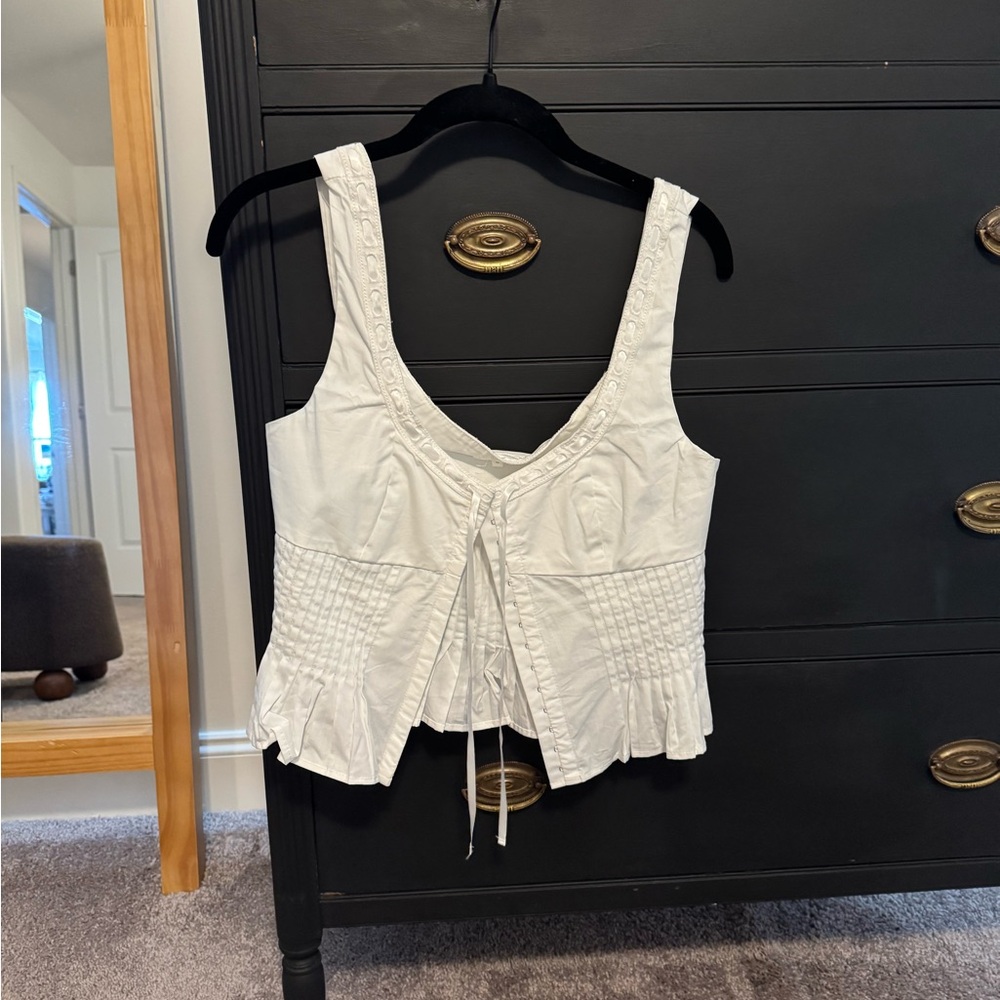 White corset tank Top